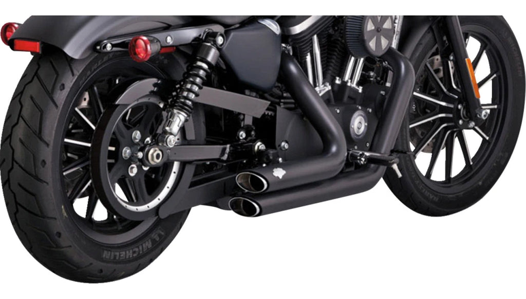 Vance & Hines Shortshots Staggered Black Exhaust for Harley XL (2014–2021)