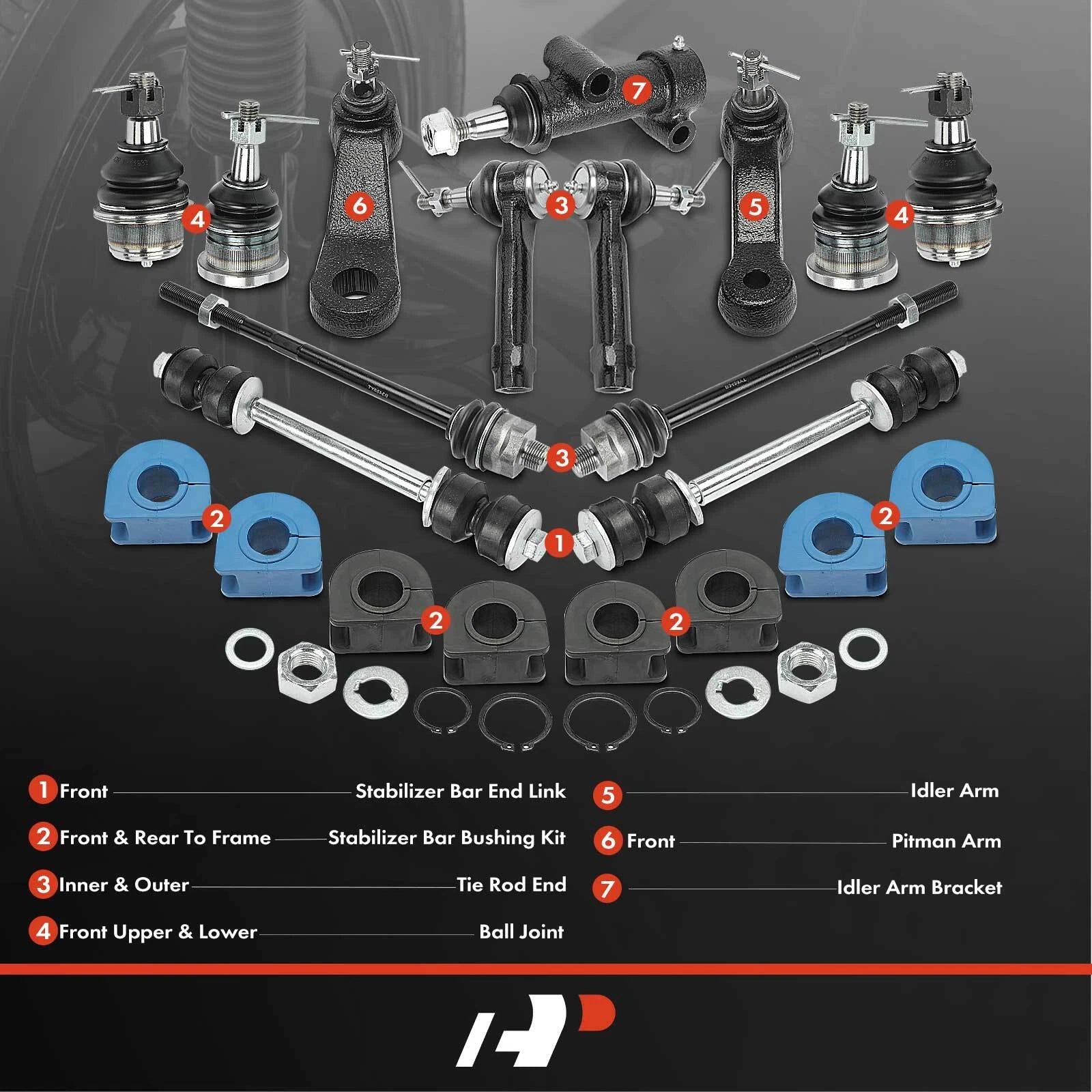 Set of 4 Control Arms for Chevy GMC