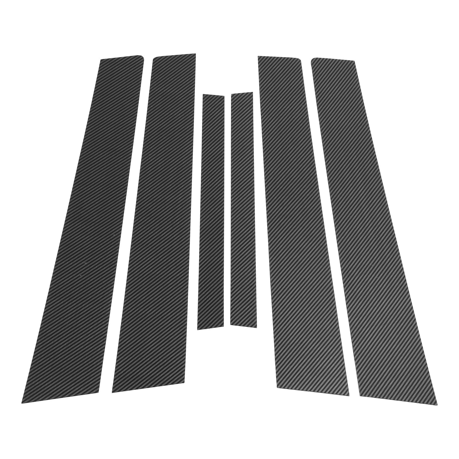 Set of 6 Door Pillar Window Trim for Nissan Altima (2007–2012) Carbon Fiber