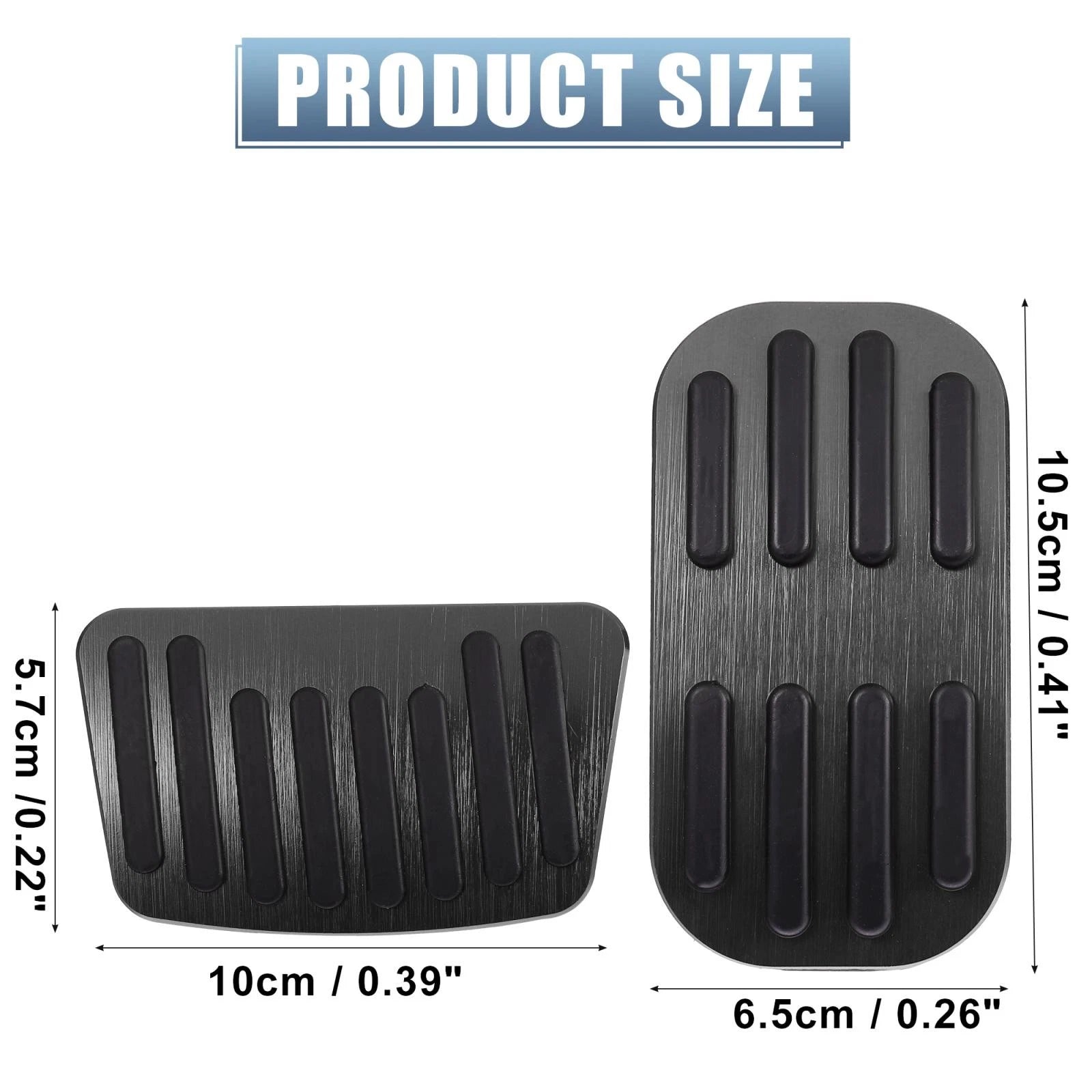 2pcs Gas Brake Pedal Pad Cover Anti Slip for Toyota C-HR (2016–2018) 745065758656