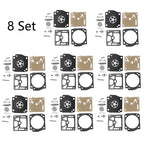 Set of 8 Carburetor Gasket Kit for Husqvarna H355 (55CC) Zama RB-95