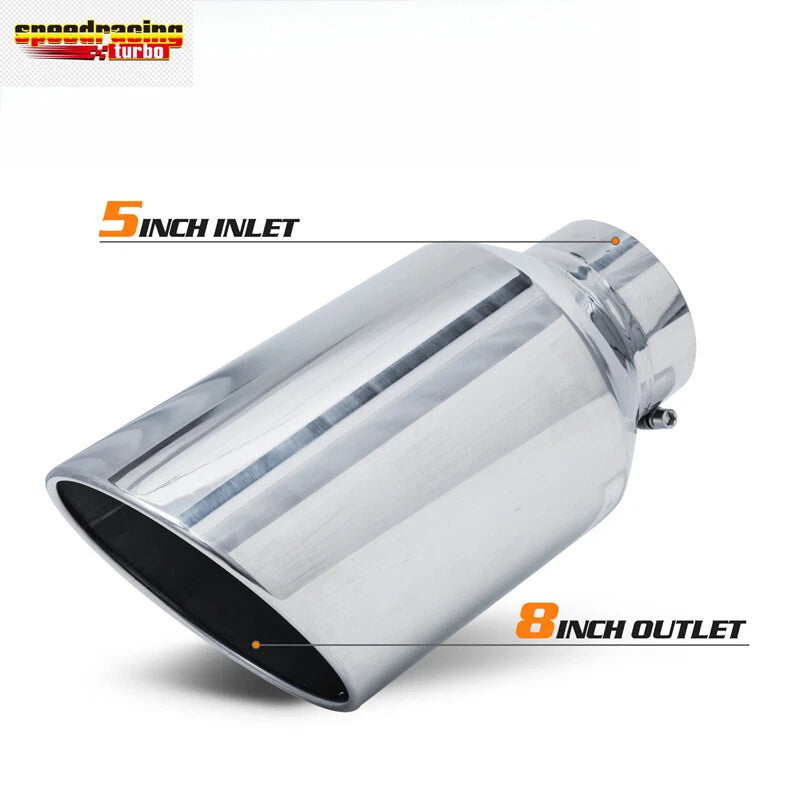 15" Slant Exhaust Pipe for Universal Applications (Chrome)