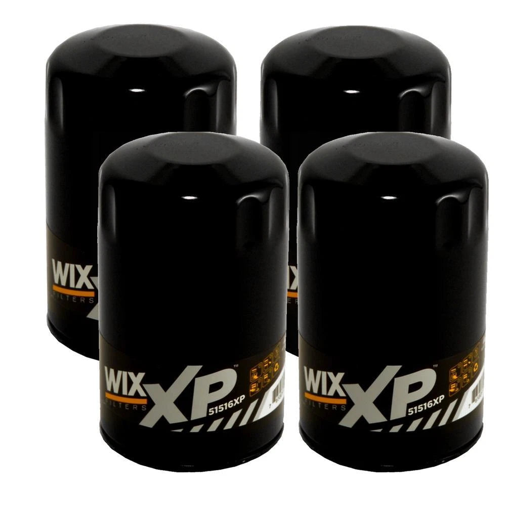 Set of 4 Wix 51516XP Engine Oil Filters for (Spin-On)