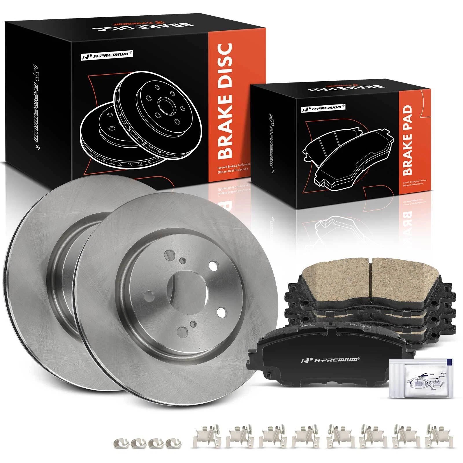Front Disc Brake Rotors & Ceramic Pads for Toyota Camry (2018-2023)
