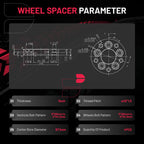 Wheel Spacers Adapters for Toyota Corolla Pontiac (2010-2024)