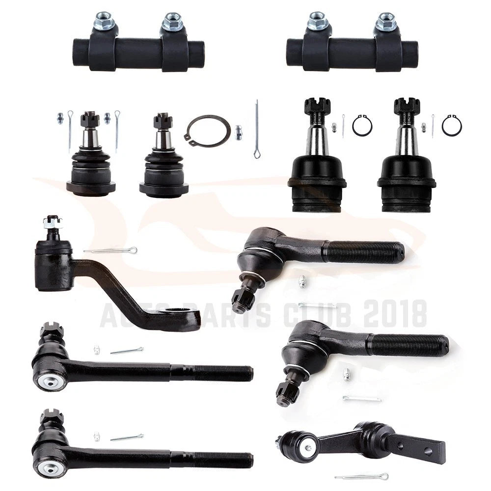 Set of 12 Front Idler Pitman Arm Tie Rods for Dodge Ram 1500 2WD (1994–1996)