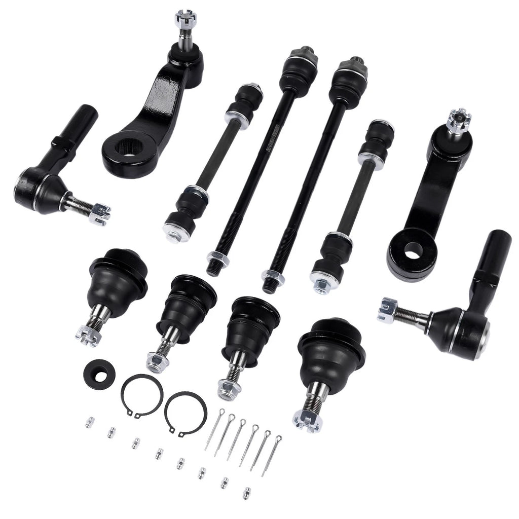 12pc Front Ball Joint and Idler Arm Kit for Chevy Silverado 1500 2500 HD (2007-2018)