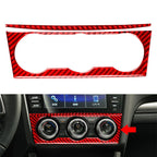 Red Carbon Fiber Air Conditioner Switch Knob Cover for Subaru WRX (2015-2021)