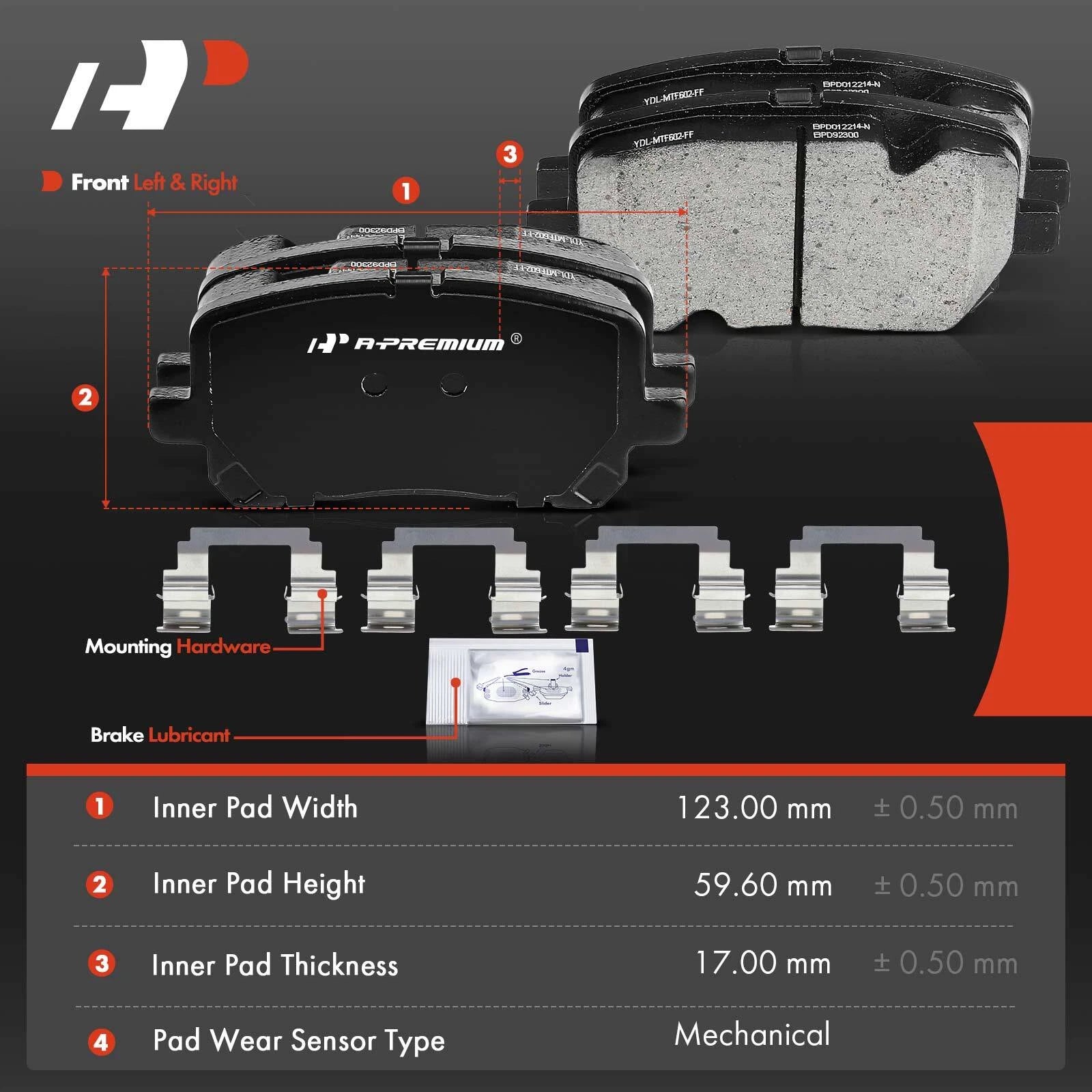 Ceramic Brake Pads for Toyota Corolla 2003-2008 (Front & Rear)