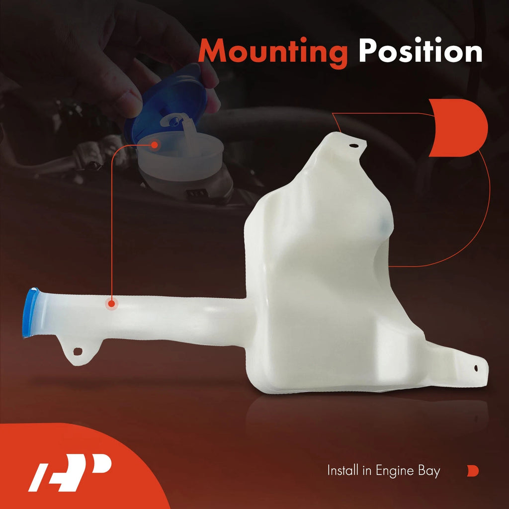 Windshield Washer Reservoir with Cap & Pump for Honda Pilot (2009-2015)