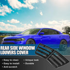 2 x Rear Window Louvers for Dodge Charger 2011-2021 Air Vent Scoop Shades
