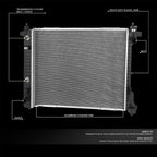 Aluminum Replacement Radiator DPI 13240 for Cadillac SRX Saab 9-4X (2010–2011)