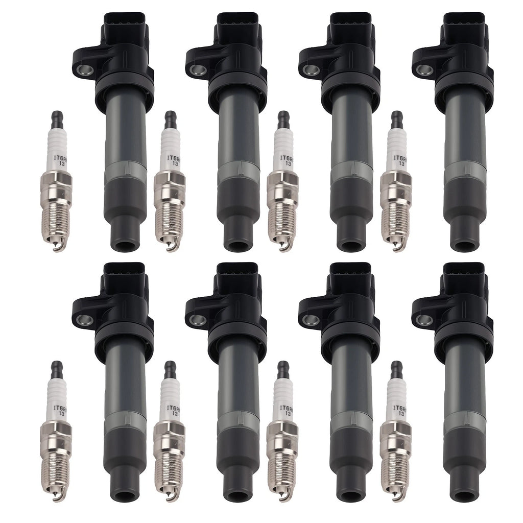 Set of 8 Ignition Coils & Spark Plugs for Cadillac SRX (2007–2009)