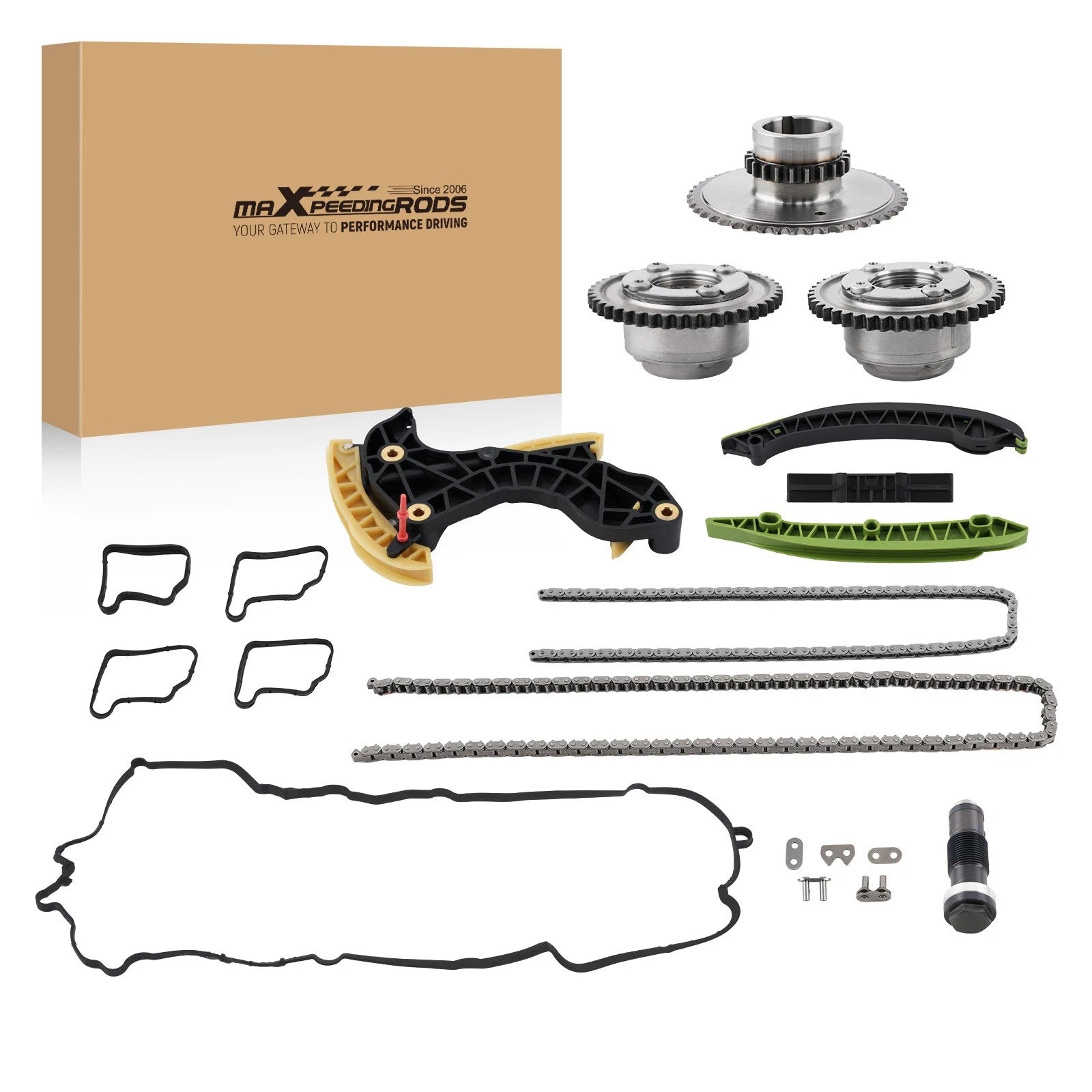 Timing Chain Kit with Tensioner & Camshaft Gears for Mercedes C180 C200 E200 E250 (2010–2015)