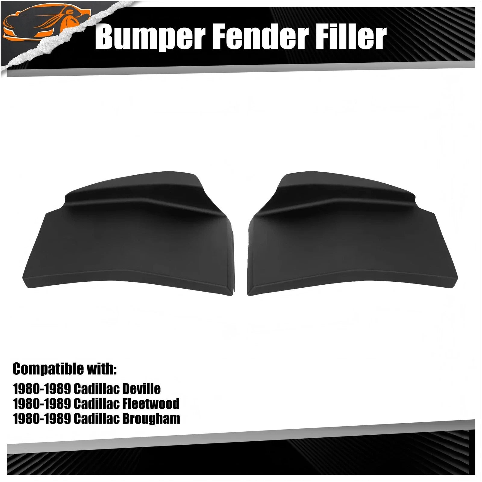 Front Bumper Fender Fillers for Cadillac Coupe DeVille/Fleetwood/Brougham (1980–1989)