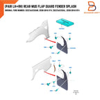 Rear Mudflap Splash Guard for Ford Ranger T6 PX (2011-2022)