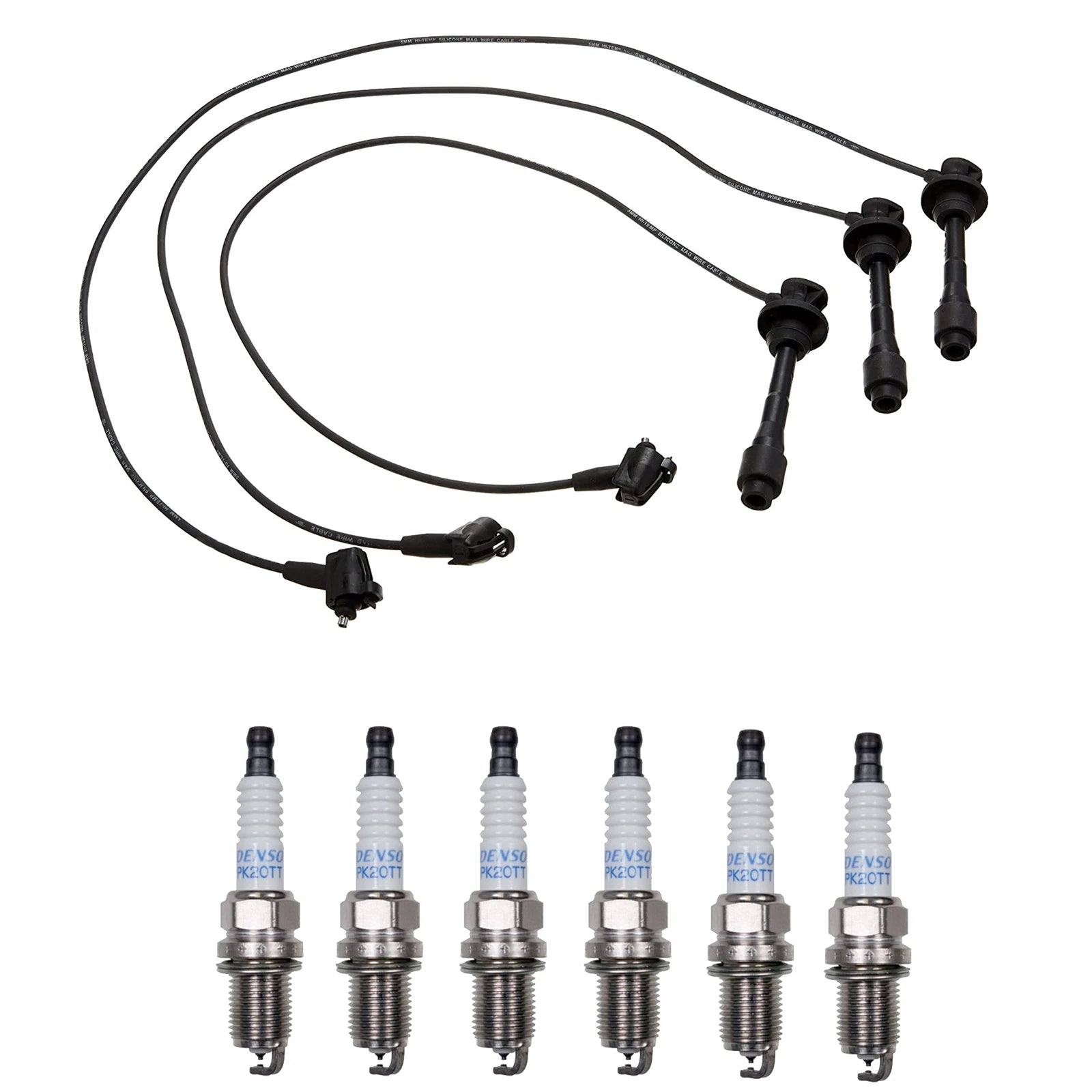 Denso Wire Set & Platinum TT Spark Plugs Kit for Lexus 3.0L V6