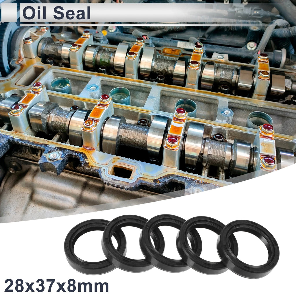 Set of 5 Oil Seal Rotary Shaft Seal TC Ring Nitrile Rubber 28x37x8mm