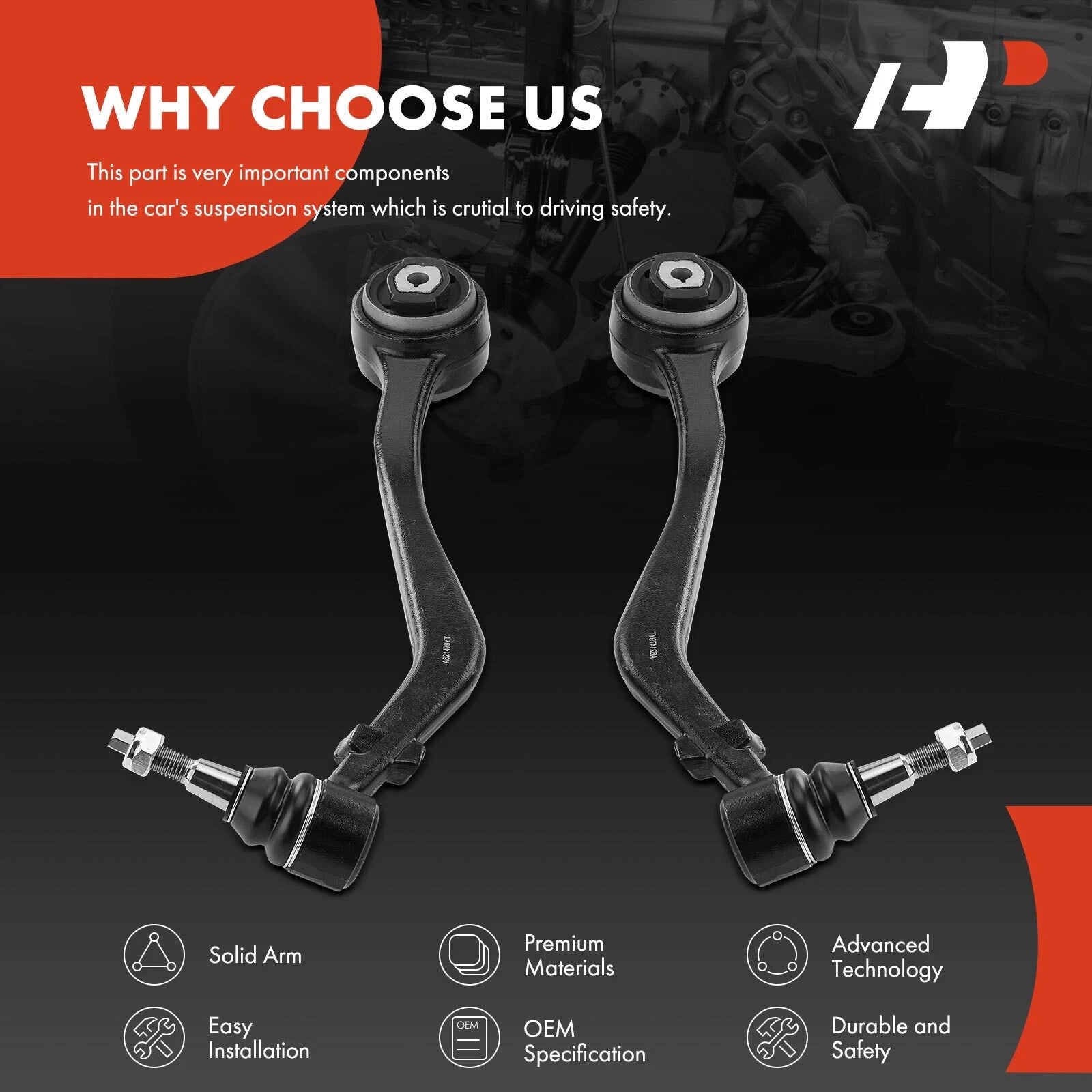 2X Control Arm with Ball Joint Front Lower for Chevrolet Camaro (2010-2015)