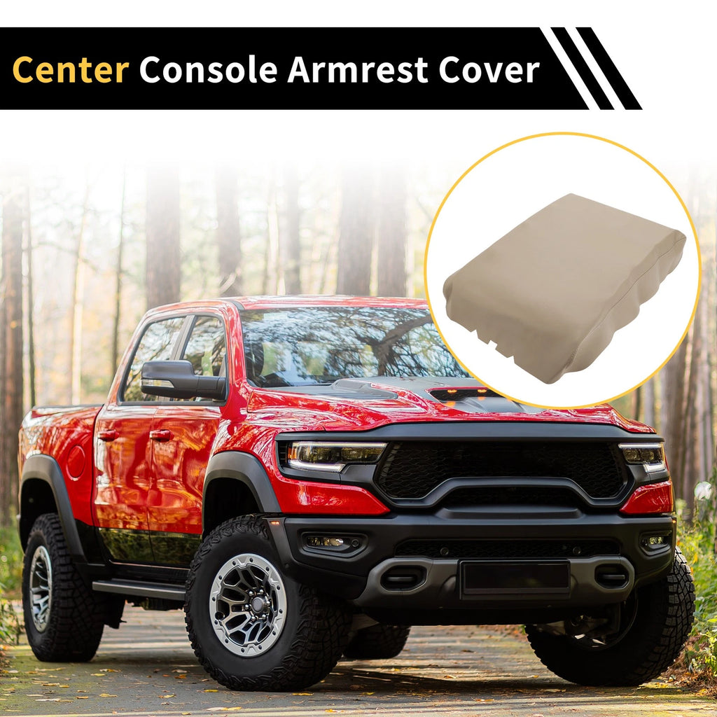 Console Pad Cover for Nissan Titan (2004–2014) Microfiber Leather Beige