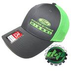 Trucker Hat for Ford Powerstroke (Charcoal Gray Green, Flex Fit SM/MD)