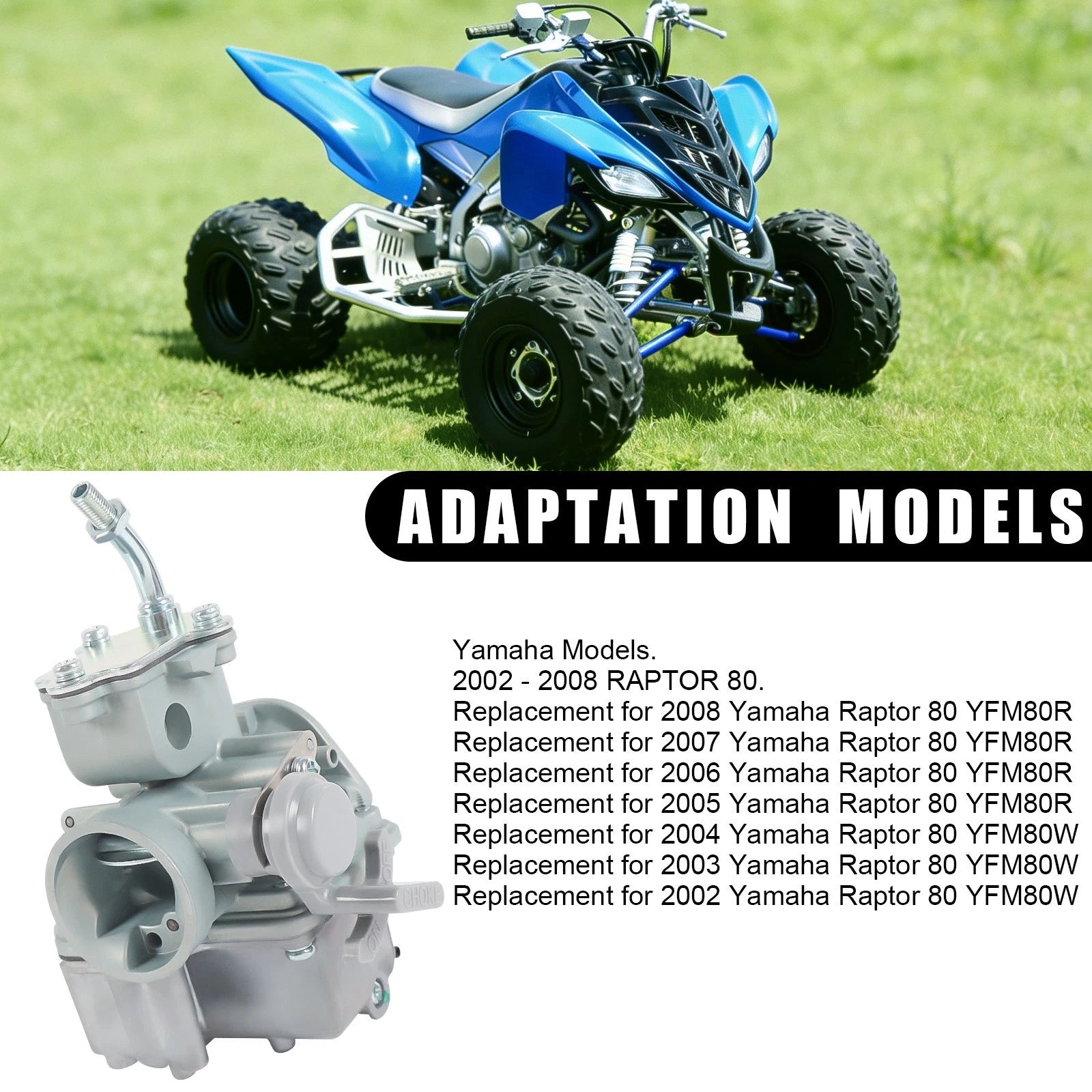 Carburetor for Yamaha Raptor 80 (2002-2008)