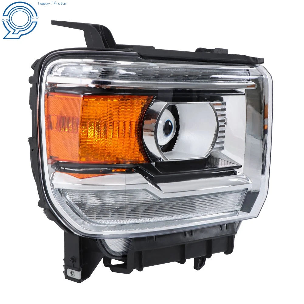 Chrome HID Headlight with LED DRL for GMC Sierra 2500HD/3500HD (2016–2019)