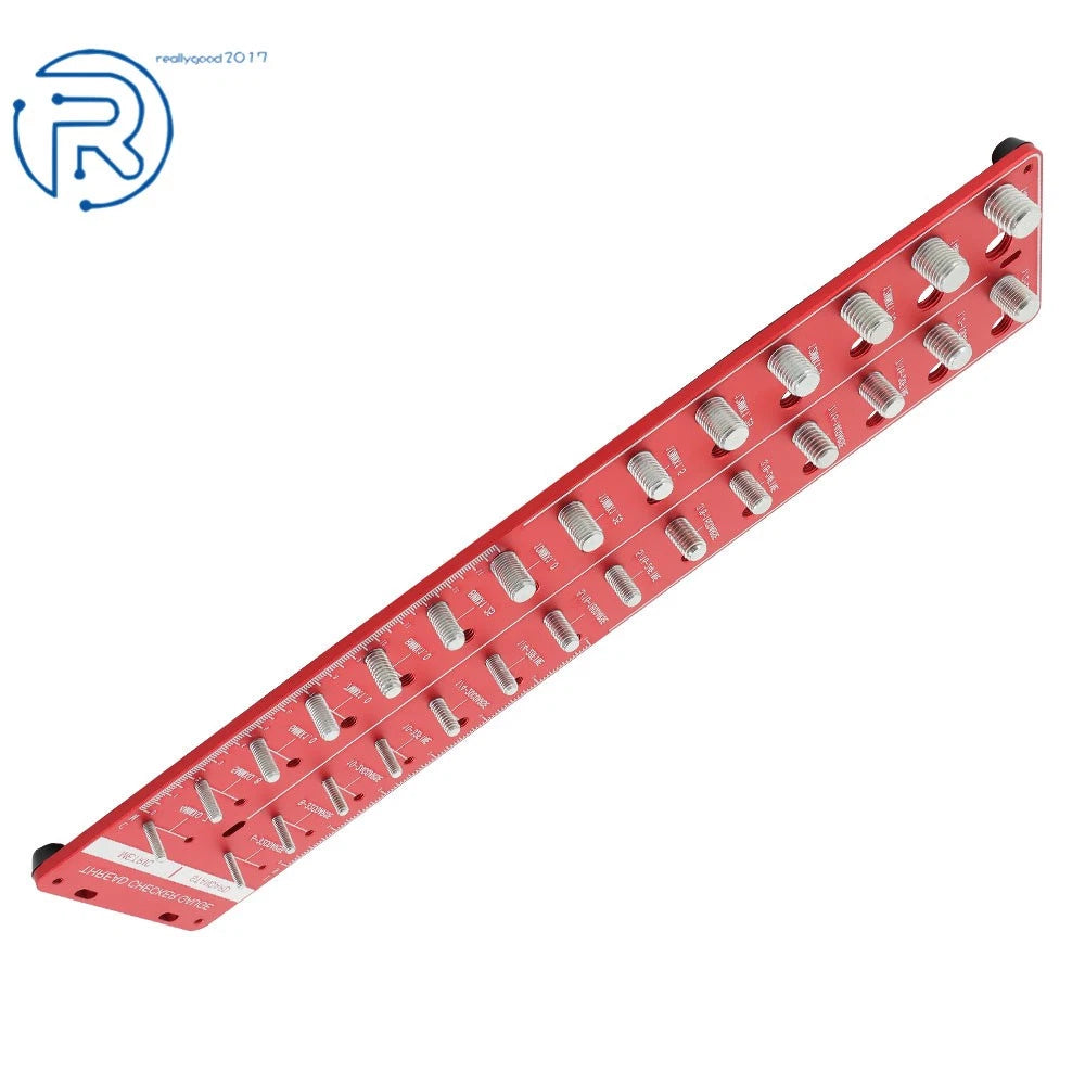 Thread Checker Gauge for Inch and Metric Screws (28 Identifiers)