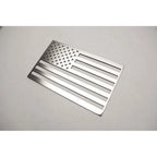 1pc Polished Stainless Steel Driver Side Flag Emblem - ACC3738