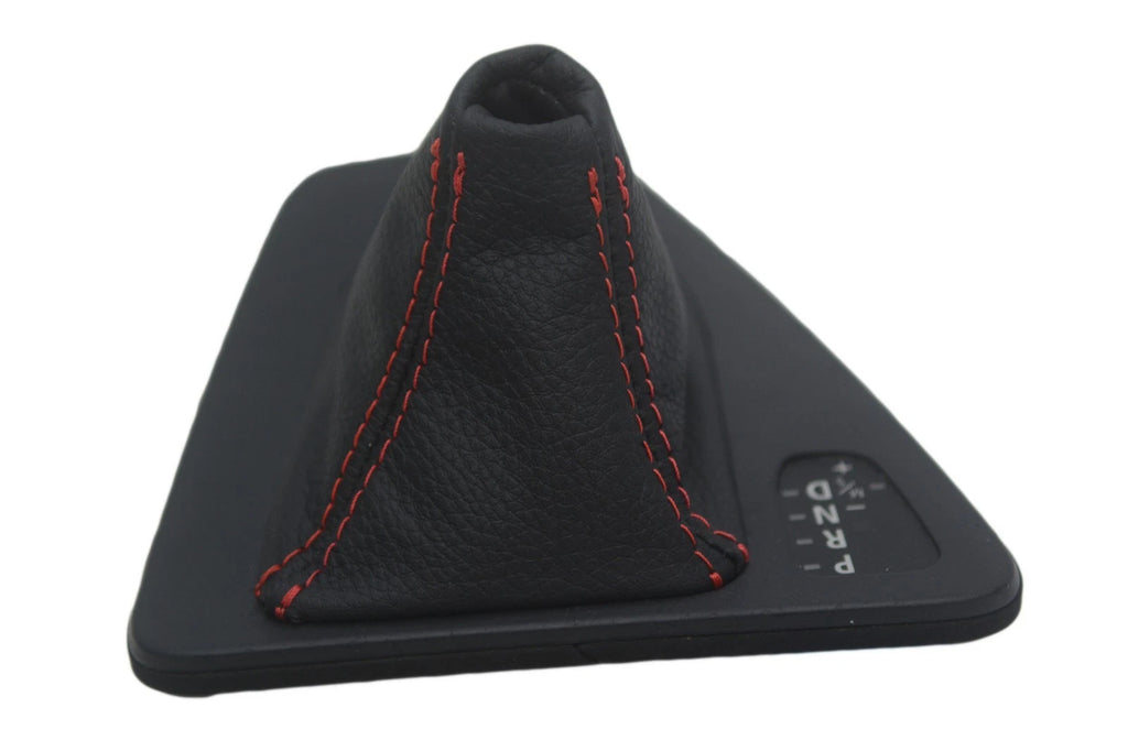 Automatic Shift Boot for BMW E90 (2005–2013) - Leather Synthetic, Red Stitch