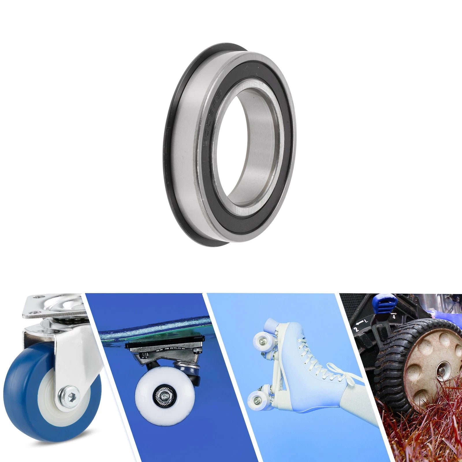 Deep Groove Ball Bearings 6009NR2RS for Scooter Skateboard (45x75x16mm)