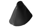 Automatic Shift Boot Cover for BMW X3 (2003–2010) Carbon Fiber Gray Stitch