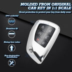 2-Pack Silver TPU Key Fob Protector Case for Chevrolet (2011-2019)