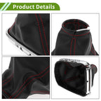 Manual Gear Shift Boot Cover for Chevrolet Cruze (2008–2012) Black Red Stitches