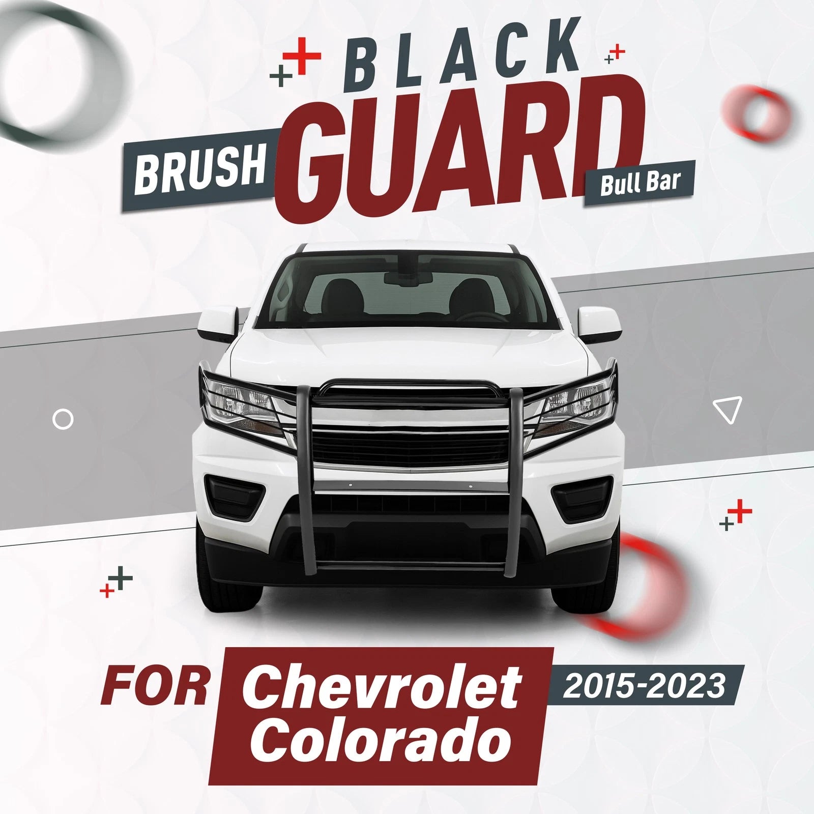 Steel Front Bumper Brush Grille Guard for Chevy Colorado (2015–2023)