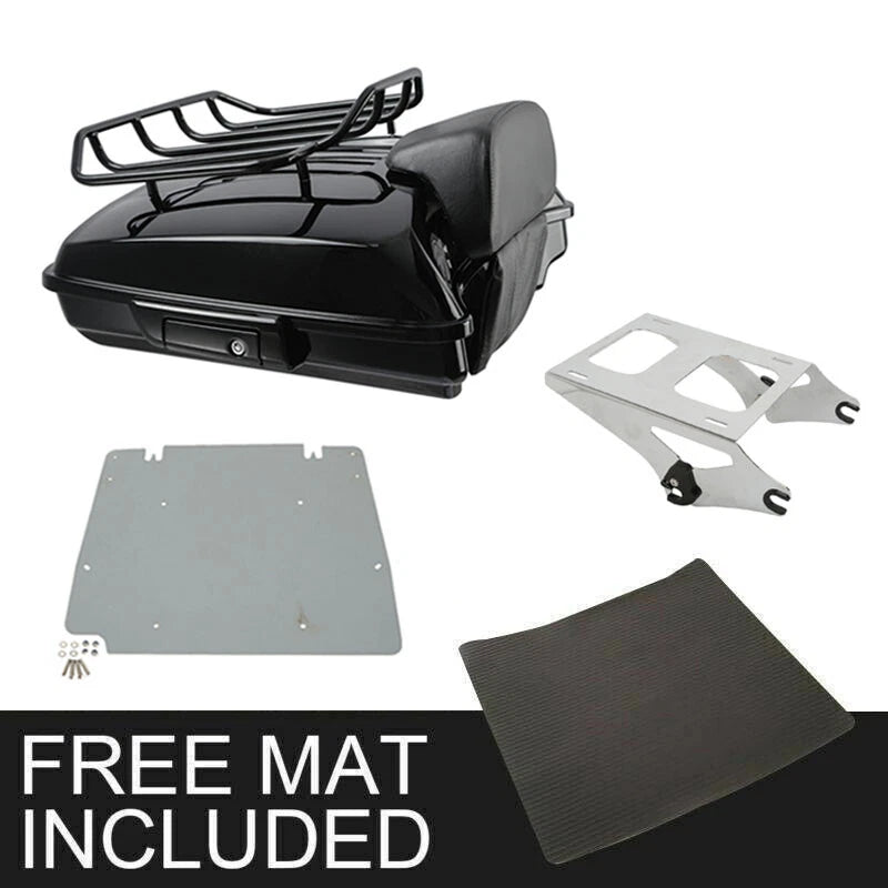 Trunk Backrest Pad Mount Base Plate for Harley Road Street Glide (2014–2026)