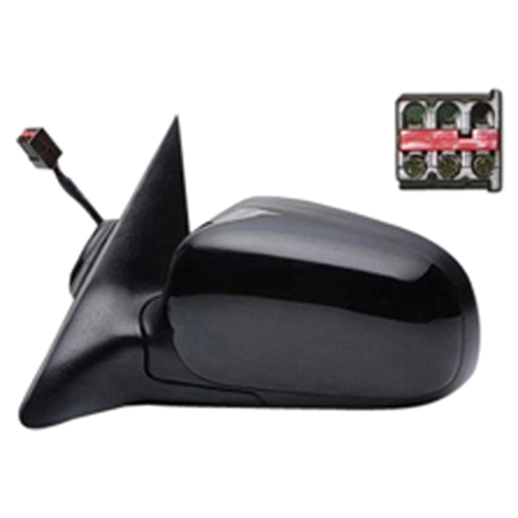 Replacement Ready to Paint Driver Side Power Door Mirror w/Heated Glass