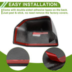 1 Pair Side Mirror Cover Caps for Ford F150 (2015–2023) Gloss Black