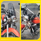Universal Motorcycle Headlight Windshield for 7/8" 1" 1-1/4" Handlebar