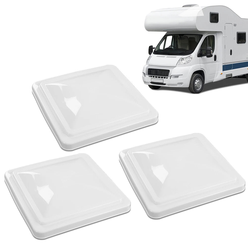 Set of 3 RV Replacement Roof Vent Covers for Camper 14"x14" White