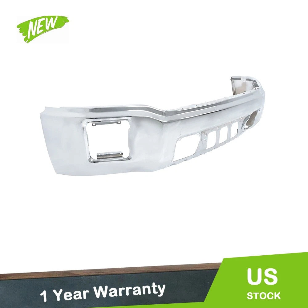 Split Steel Front Bumper with Fog Light Hole Chrome for GMC Sierra 1500 (2014–2015)