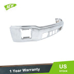 Split Steel Front Bumper with Fog Light Hole Chrome for GMC Sierra 1500 (2014–2015)