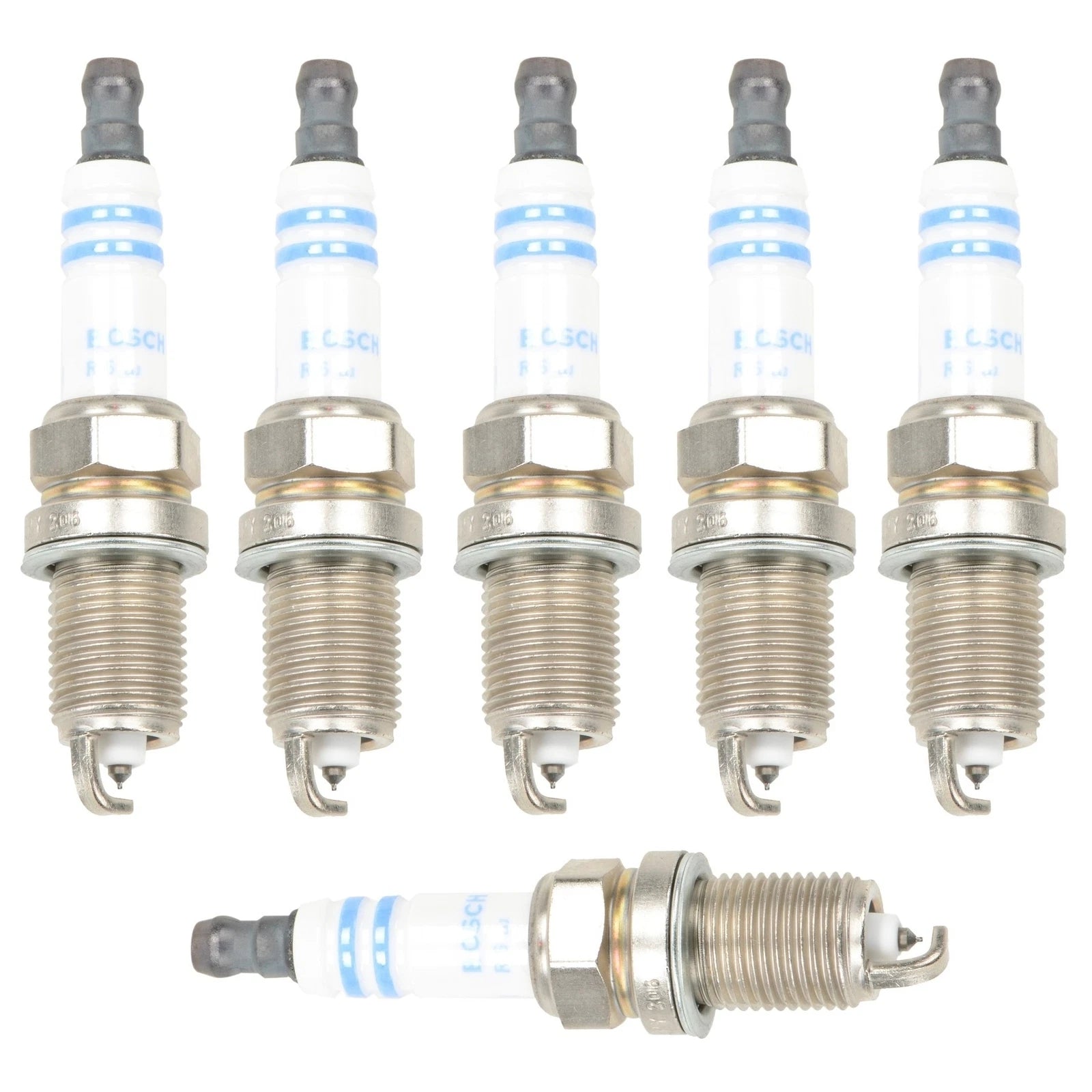 Set of 6 Spark Plugs Bosch Double Platinum 8113 for Ford Lincoln Mazda