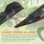 3Pcs 17.25" High Lift Lawn Mower Blades for Troy Bilt Craftsman Cub Cadet