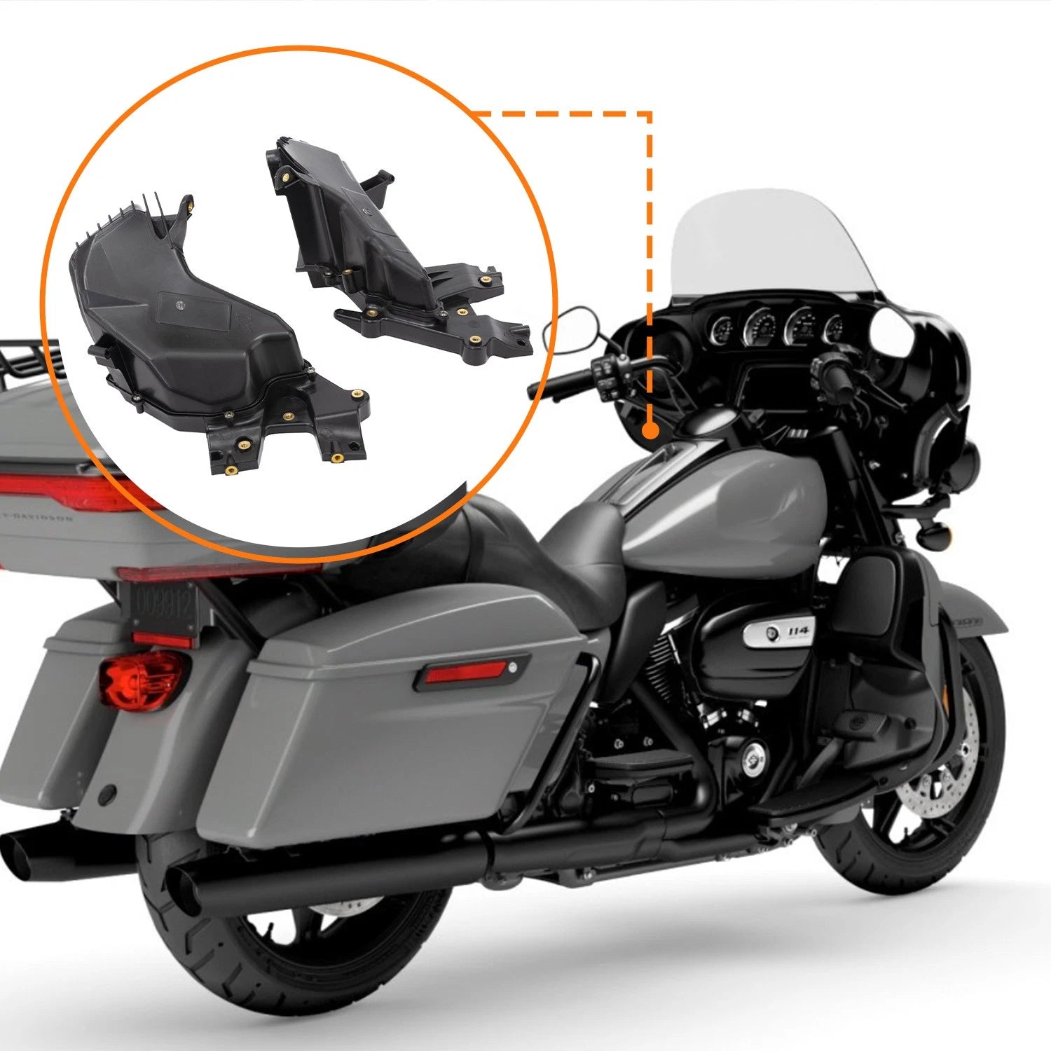 2pcs Fairing Storage Glove Box for Harley Touring Road Glide FLTRX (2015–2024)