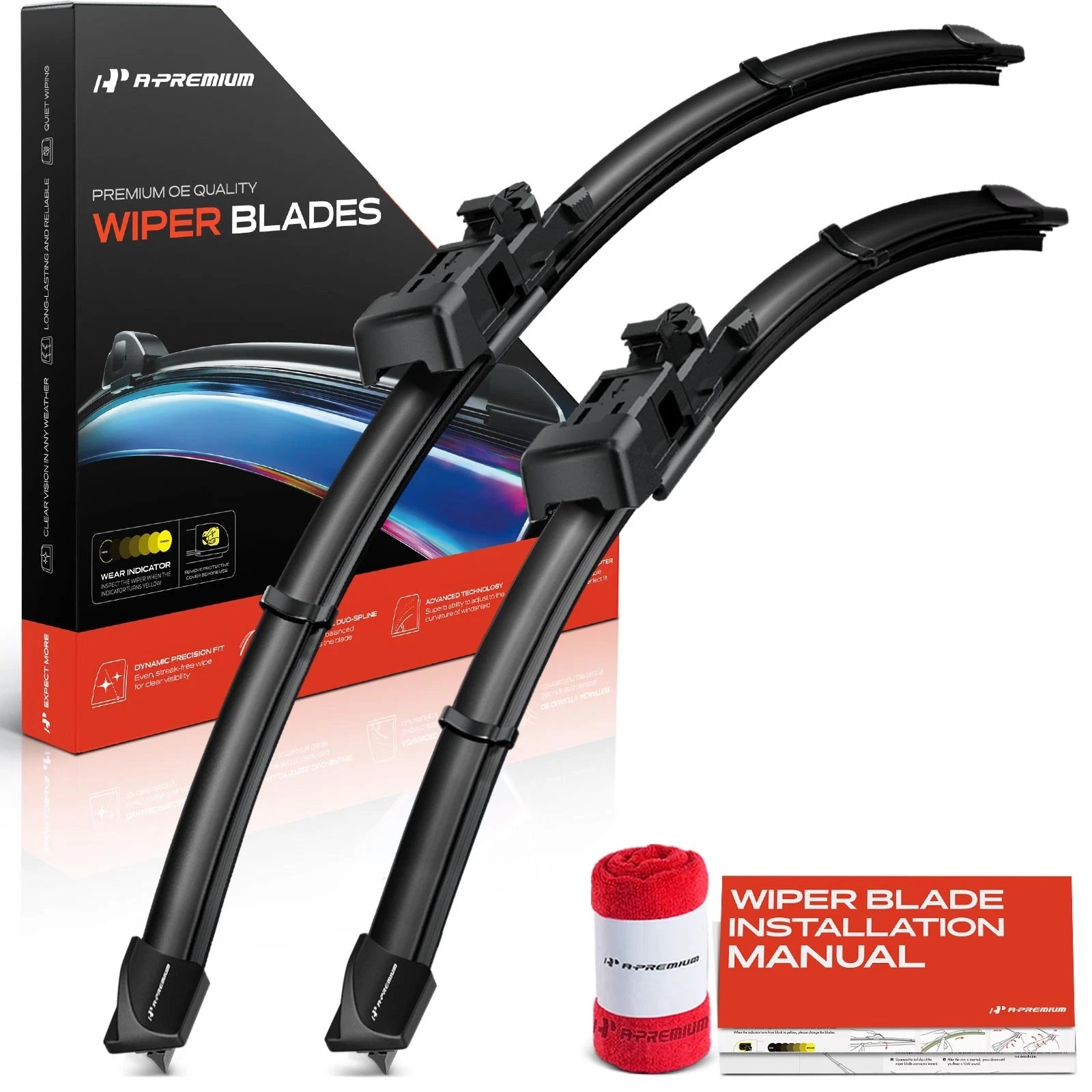 2X Front Windshield Wiper Blades for BMW 428i 430i (2014–2016)