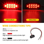2X 6" LED Trailer Oval Lights for Truck (DOT Approved)