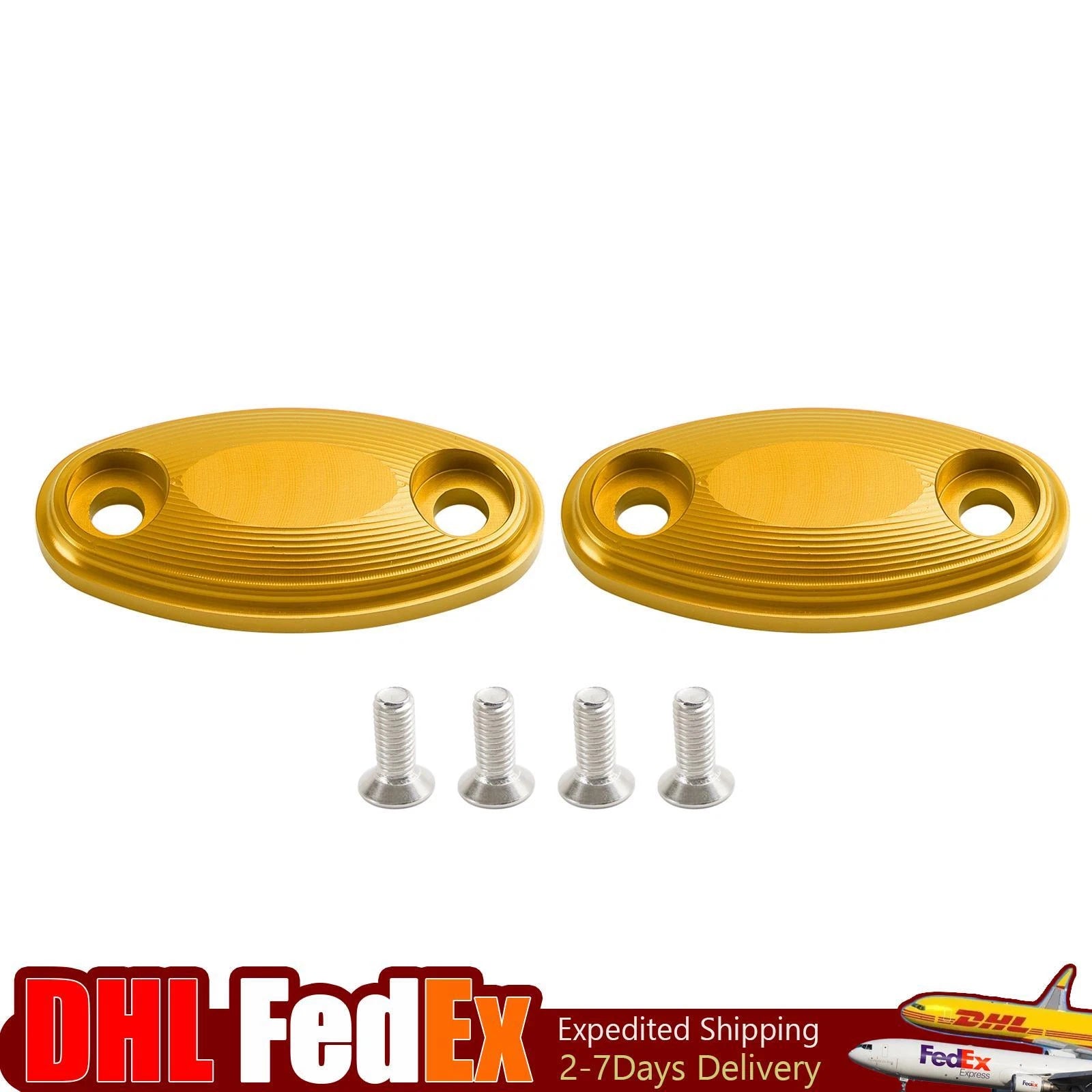 CNC Aluminum Gold Mirror Block Off Plates for Honda CBR500R CBR600RR (2013–2020) #2