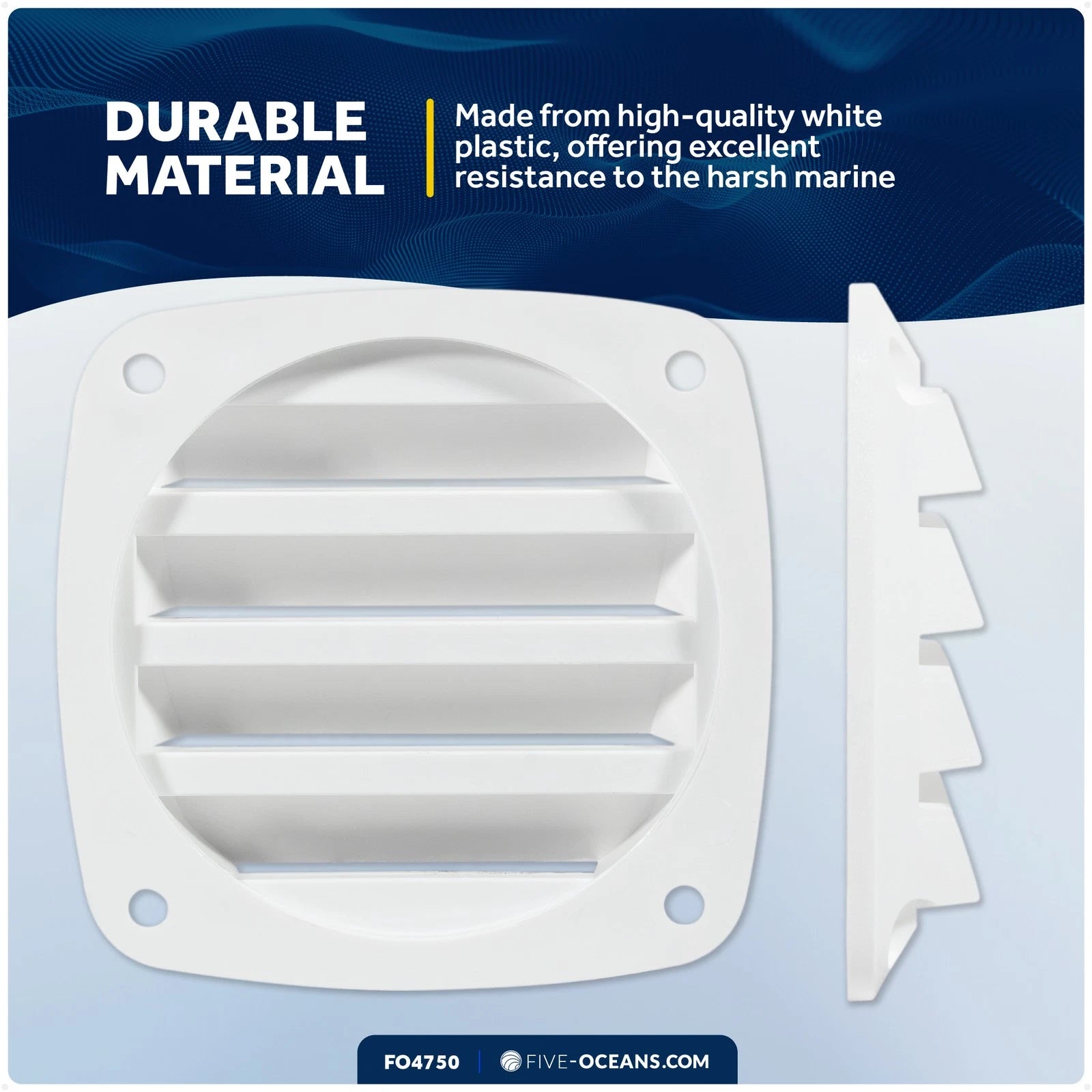 4X 3" Louvered Flush Hose Ventilators for Multiple Applications (FO4750)