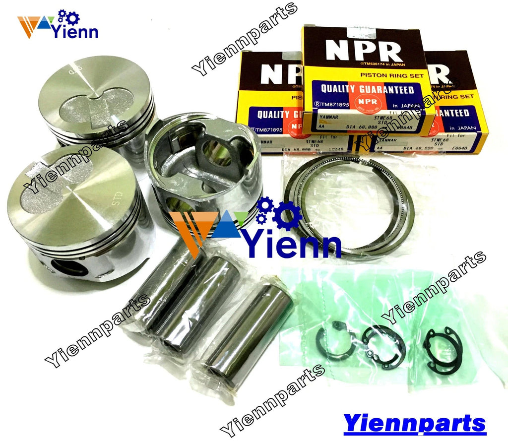 Overhaul Rebuild Kit for Yanmar John Deere 240 332 415 (3TN66C-EJUV, 3TN66L, 3TN66E)